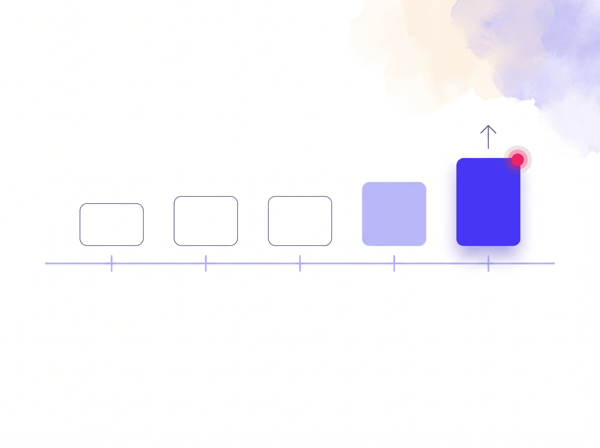 Timeline of model versions, with the latest one highlighted as active