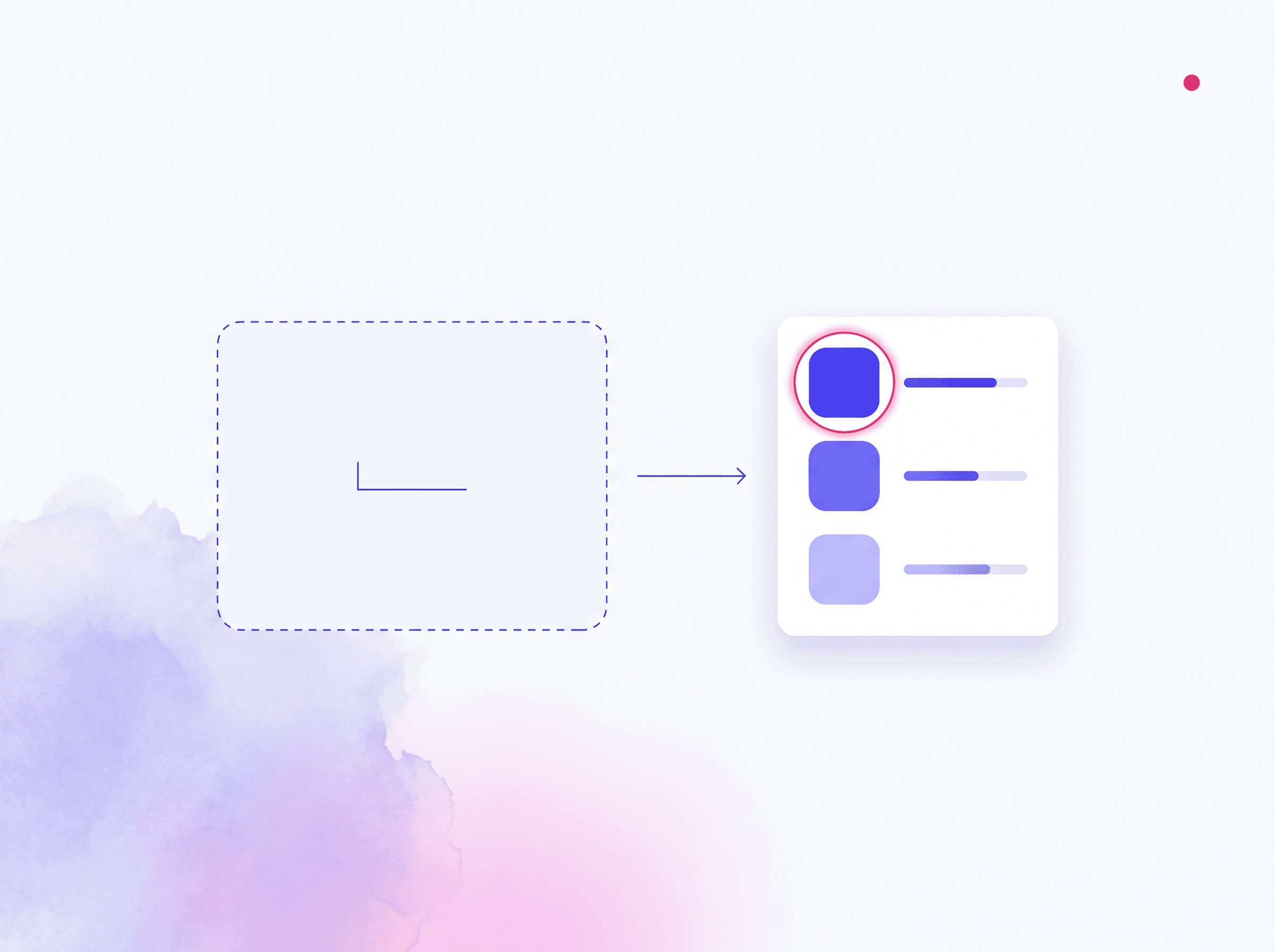 From-scratch entry point: the platform suggests the next piece of content