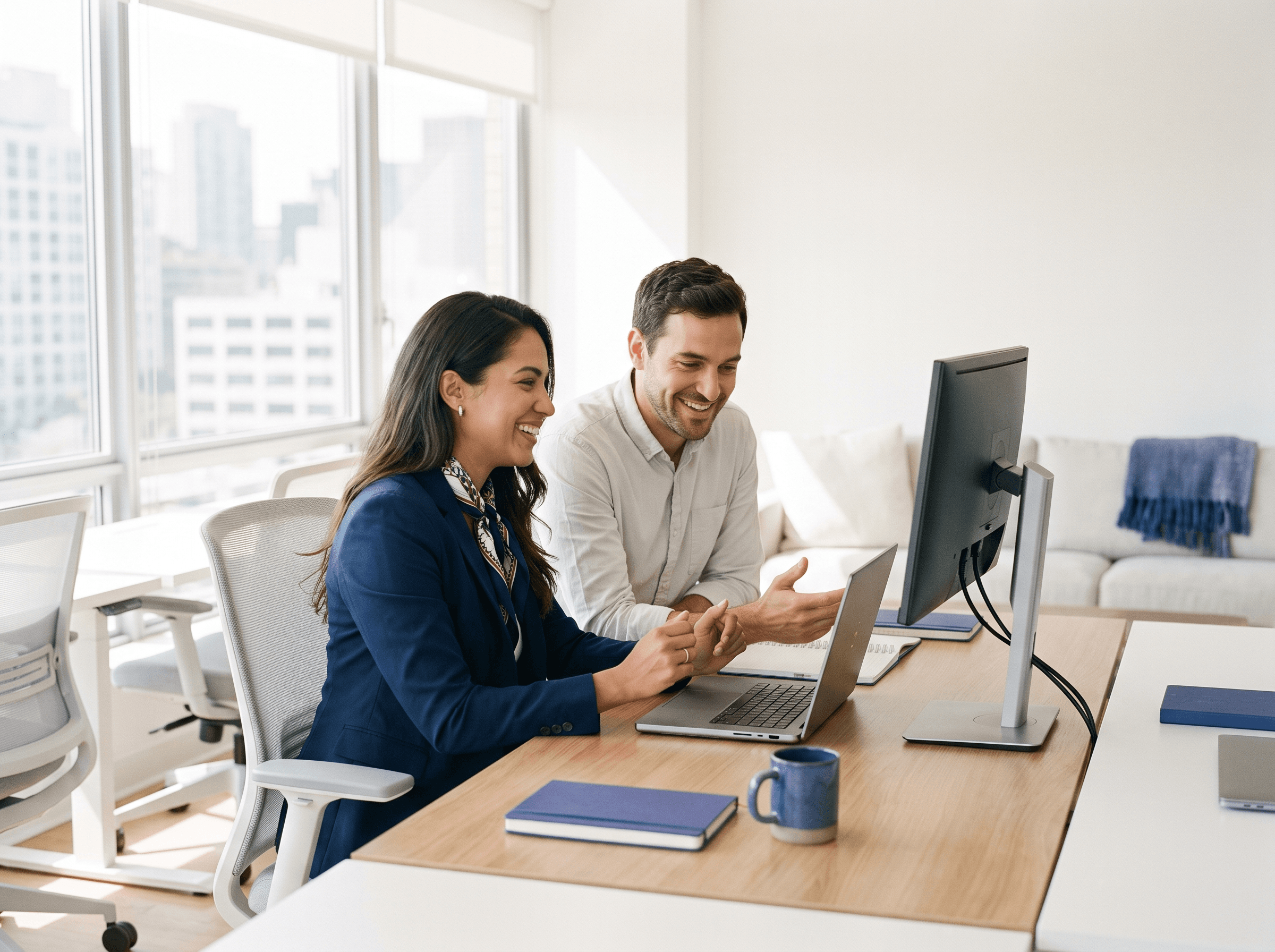 Account manager on a weekly cadence video call with a client