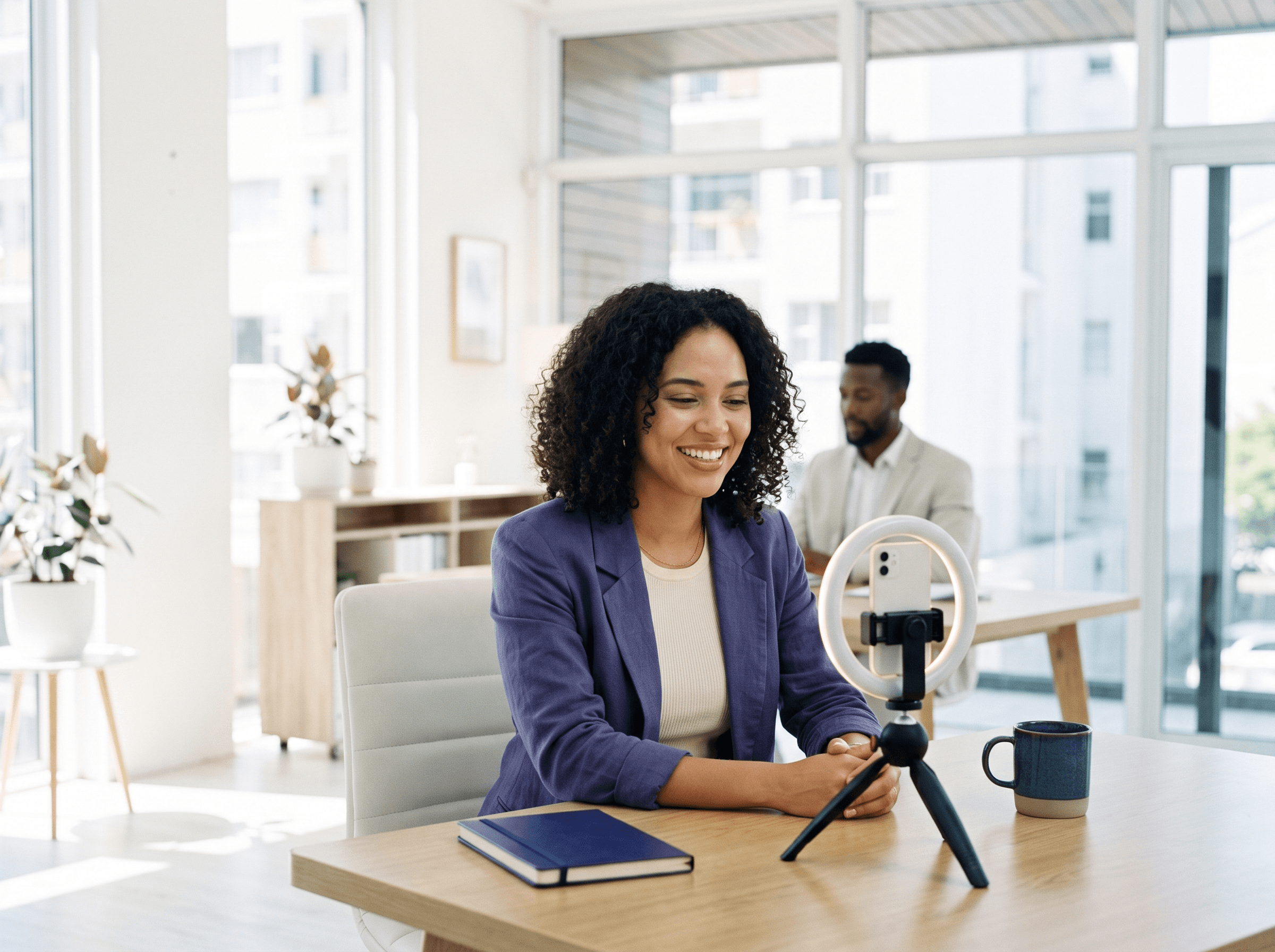 Independent professional recording content at the practice with the operation's support