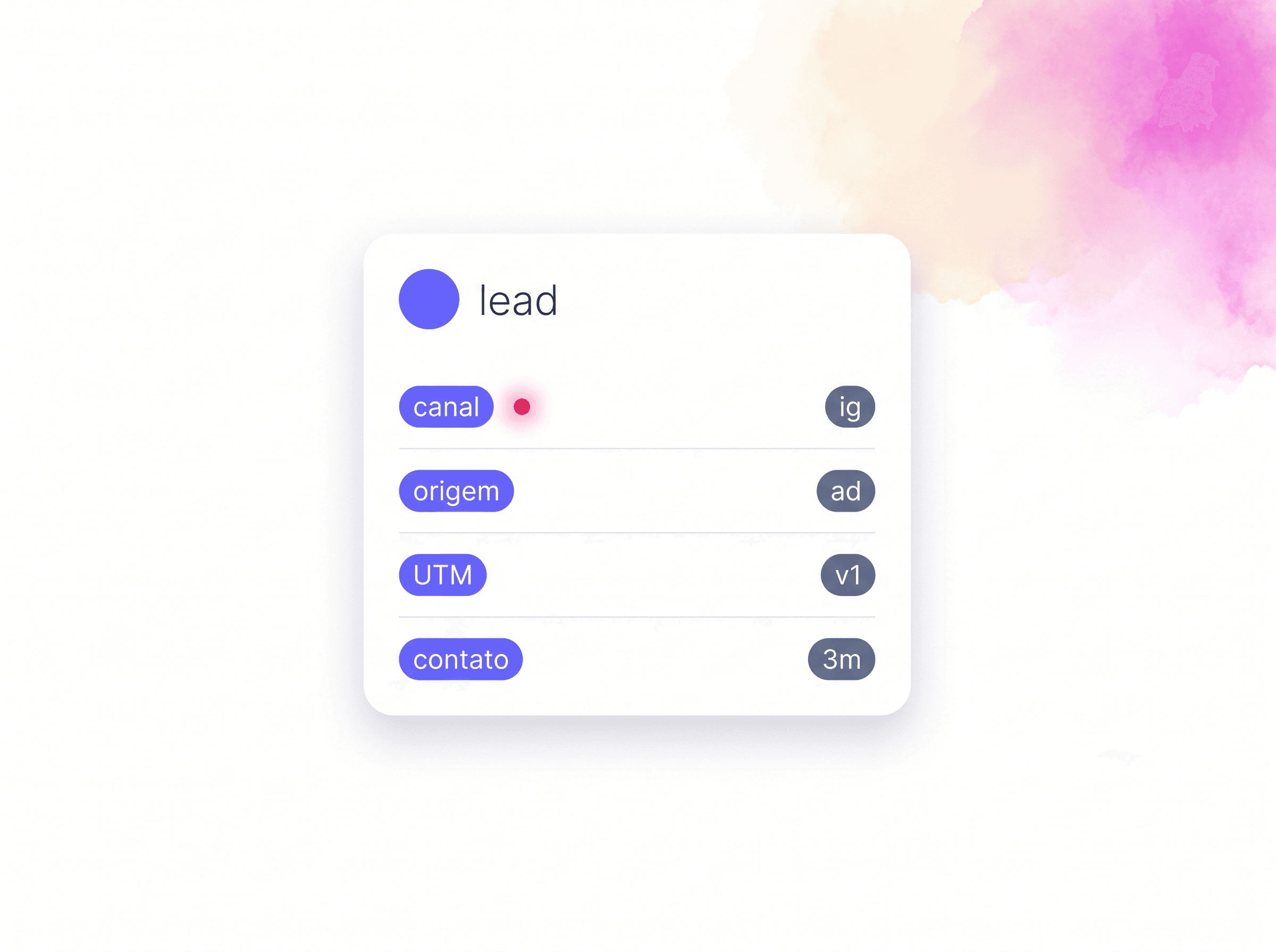 Newly captured lead card with source, channel, and first message filled in automatically