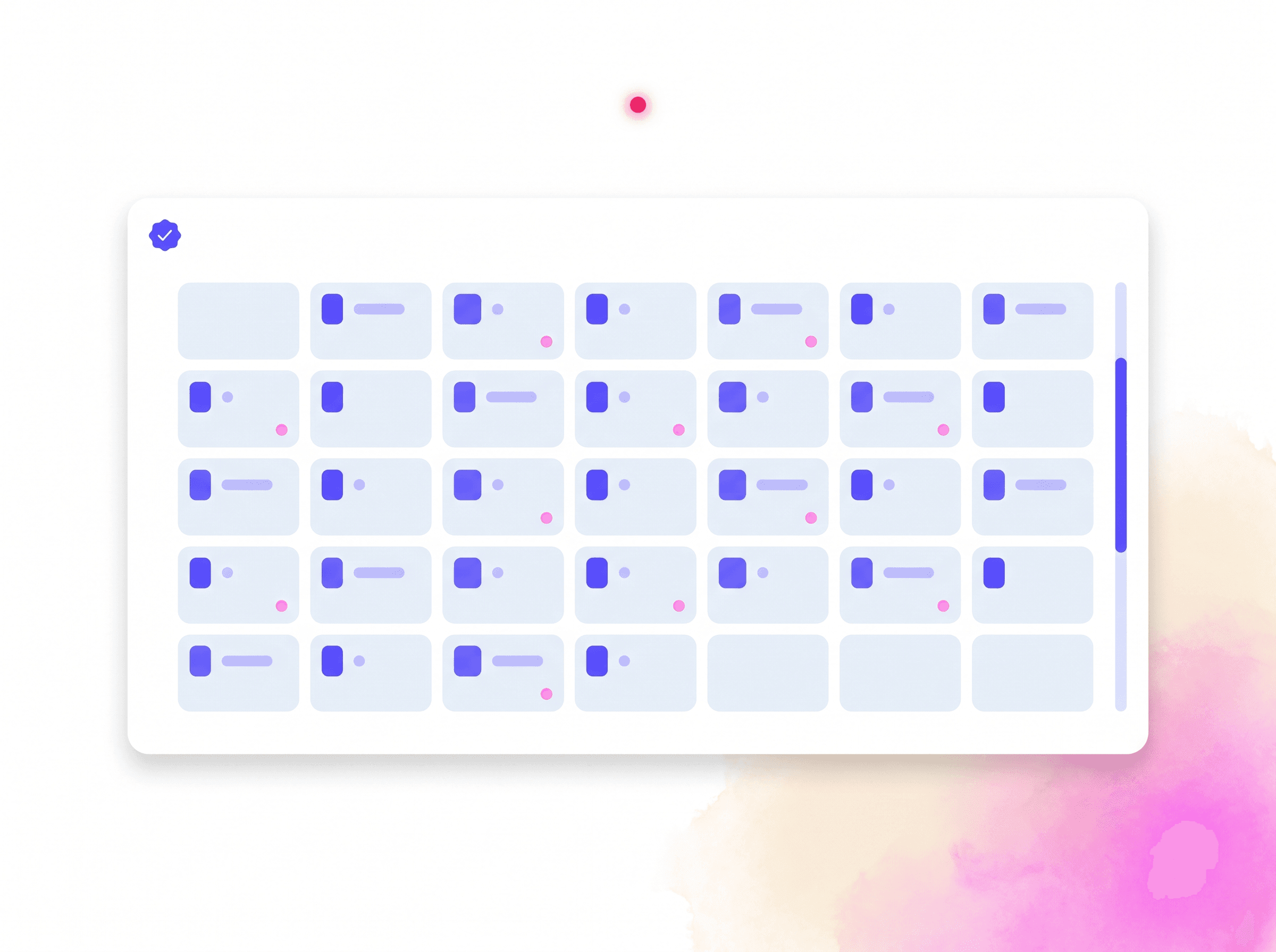 30-day calendar with posts organized by day, platform, and format, ready for queued approval